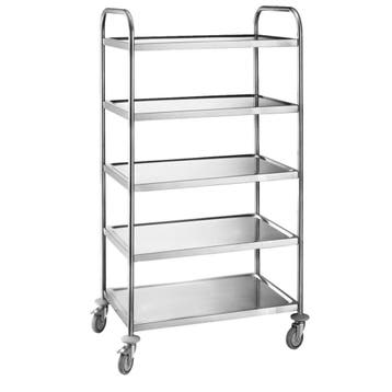 GGM Gastro | Serveerwagen - 845x525mm - met 5 bladen |, Verzenden