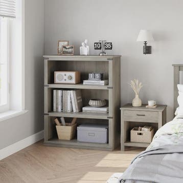Farmhouse Boekenkast 3 Lagen - Houten Open Opbergrek 101.3cm, Huis en Inrichting, Verzenden, Nieuw