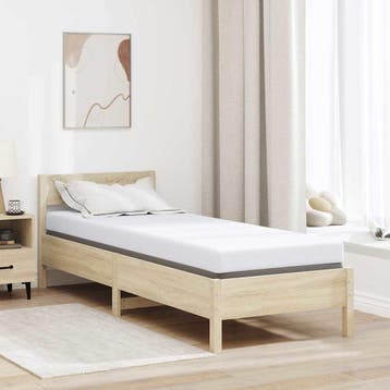 vidaXL Traagschuimmatras topper 80 x 200 cm Thick Stof-100%, Huis en Inrichting, Slaapkamer | Beddengoed, Verzenden, Nieuw, Wit