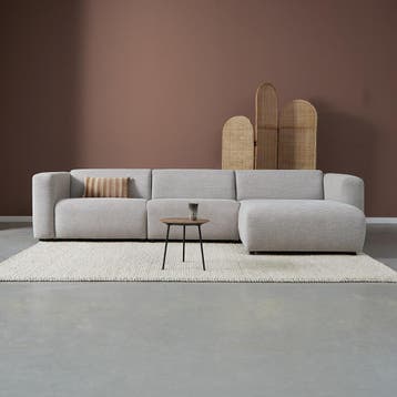 *WOONWINKEL* Hoekbank Met Chaise Longue Rechts Grijsmix, Verzenden, Nieuw