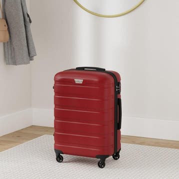 Hardshell Koffer Medium | Rood | Tweedekansje | OP=OP, Sieraden, Tassen en Uiterlijk, Koffers, 60 tot 70 cm, Hard kunststof, Ophalen of Verzenden