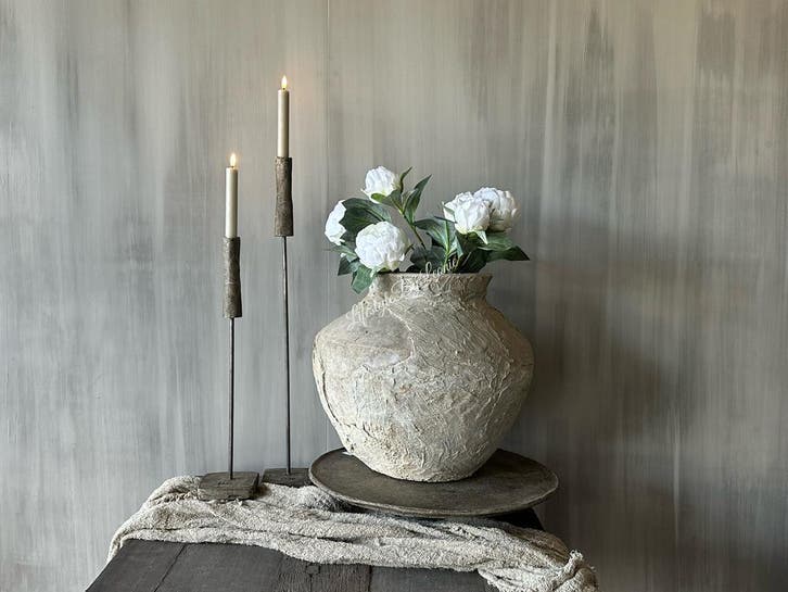 Namaak pioenrozen in pot Wit 44 cm, Huis en Inrichting, Woonaccessoires | Kunstplanten en Kunstbloemen, Nieuw, Ophalen of Verzenden