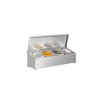 GGM Gastro | RVS kruidenrek - 4x GN 1/6 | GAH416 | GAH416, Verzenden, Nieuw