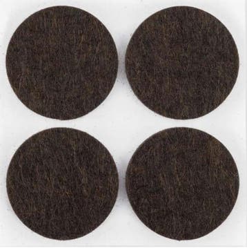 Zelfklevende viltjes rond – Donkerbruin – 40 mm – 4 stuks, Ophalen of Verzenden, Nieuw