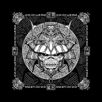 Iron Maiden Senjutsu Samurai Eddie Bandana off. merchandise, Ophalen of Verzenden, Nieuw, Kleding