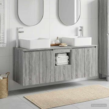 vidaXL Badkamerkastenset 3 st Grijs Sonoma 49,5 x 41 x 63 cm, Verzenden, Nieuw