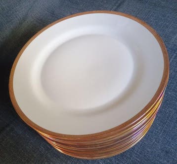 Tirschenreuth Bavaria - Tafelservies (12) - Greca dorata -