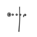 Thermostatische inbouw badkraan gun metal drie-knops, Verzenden, Nieuw