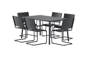 Holmsund- Tuinset 6 stoelen tafel Zwart The Outsider, Verzenden, Nieuw