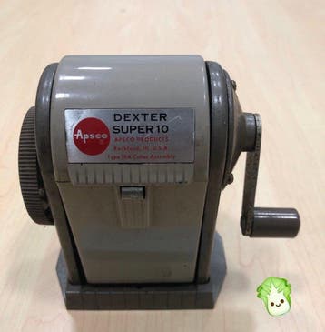 Apsco Dexter Super 10 Vintage Hand-Cranked Pencil Sharpener