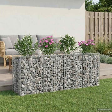 vidaXL Gabion Verhoogd Bed 2 st 200 x 50 x 80 cm, Verzenden, Nieuw, IJzer
