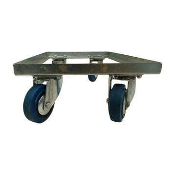 Dolly 55x36x16cm verzinkt met 4 rubberen zwenkwielen, 500kg, Ophalen of Verzenden, Overige typen, Emtrade NL