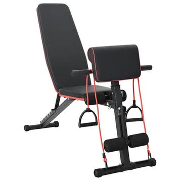 vidaXL Gewichtbank Zwart 131 x 41 x 100 cm Gepoedercoat, Sport en Fitness, Fitnessmaterialen, Verzenden, Nieuw