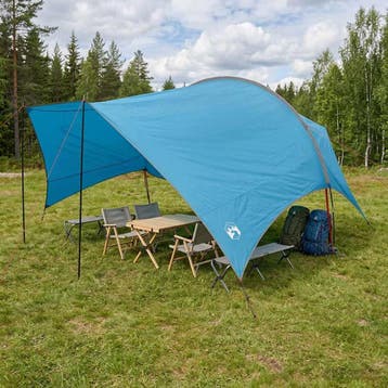 vidaXL Camping Tarp Waterbestendig Blauw 550 x 400 x 230 cm, Caravans en Kamperen, Verzenden, Nieuw, Tot en met 2