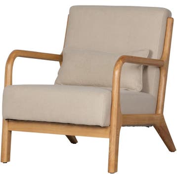 WOOOD Mark Fauteuil Stof Naturel — nieuw, Nieuw