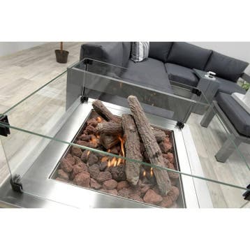 Cozy living sfeerhaard Faro 60x60xH61 cm grijs, Ophalen of Verzenden, Nieuw, Aluminium