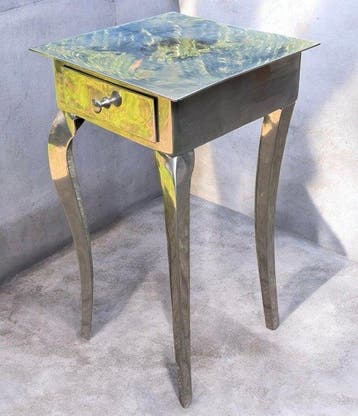Artisanale - Bijzettafel - Aluminium - Ambachtelijk,