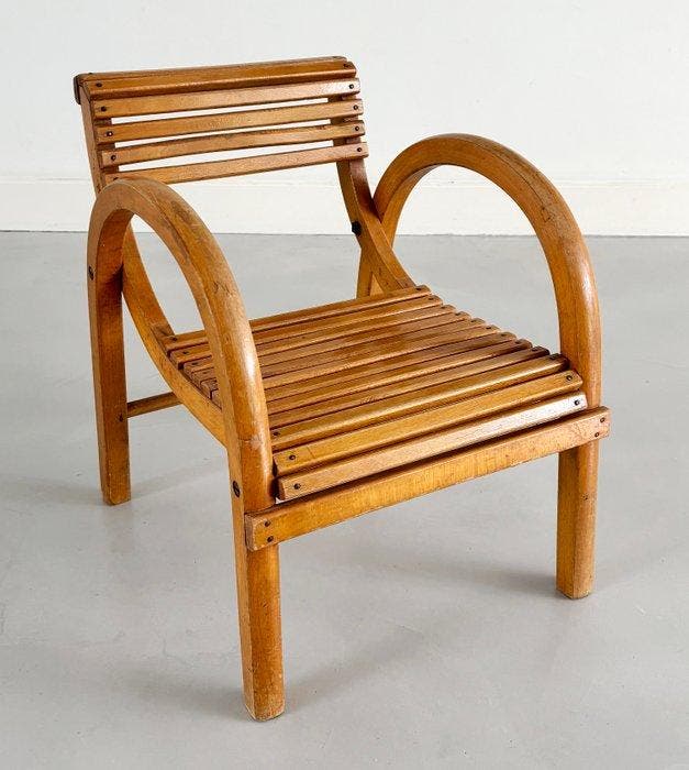 Baumann - Kindermeubels - Beuken, Bentwood - Een kinderstoel, Antiek en Kunst, Kunst | Designobjecten