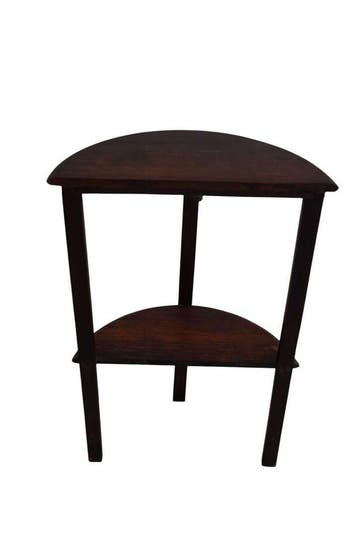 Halfronde wandtafel – demilune bijzettafel in donker eiken m, Ophalen of Verzenden, Nieuw