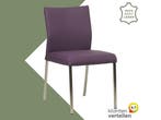 Leren eetkamerstoel Basic - Toledo Aubergine (paars) -, Huis en Inrichting, Stoelen, Overige kleuren, Nieuw, Leer, Ophalen of Verzenden