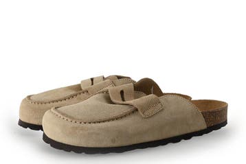 Manfield Instappers in maat 38 Beige, Verzenden, Zo goed als nieuw, Manfield, Instappers
