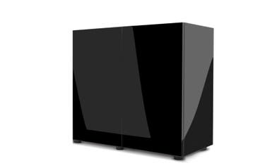 Glossy 80cm aquarium meubel zwart (Meubelen), Ophalen of Verzenden, Nieuw, Leeg aquarium