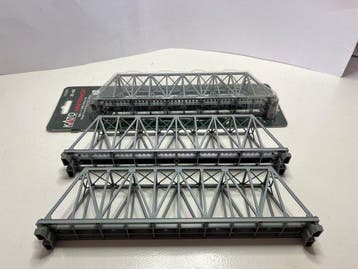 Kato N - 20-433 - Modeltrein brugdelen (3) - Zilverkleurige, Nieuw
