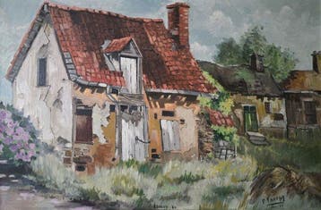 Paul Favory (1924-2021) - Maison de campagne, Antiek en Kunst