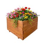 IvoQ Houten Plantenbak Vierkant 60x60x45 cm, Tuin en Terras, Verzenden, Nieuw