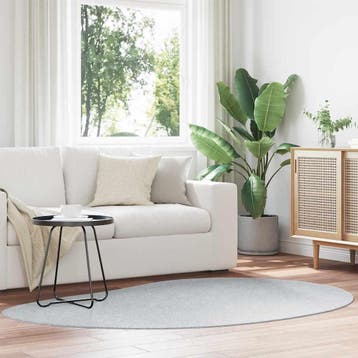 vidaXL Tapijt HUARTE Grijs 140 x 200 cm Polyester, Verzenden, Nieuw, Grijs