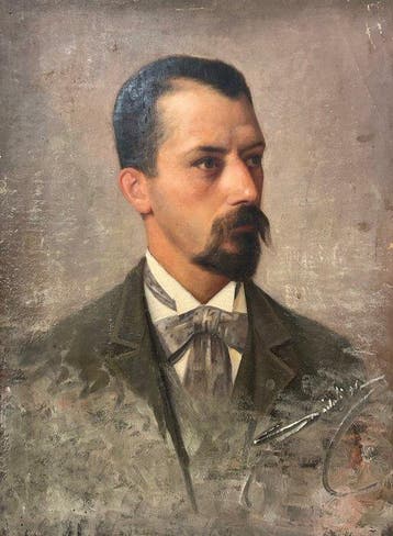 Pacifico Sidoli (1868-1963) - Ritratto di Gentiluomo