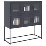 vidaXL Dressoir 100,5x39x107 cm koudgewalst staal, Verzenden, Nieuw, Metaal