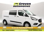 Ford Transit Custom 2.0 TDCI L2H1 DC 6 Zits Airco Carplay, Auto's, Wit, Nieuw, Ford, Te koop
