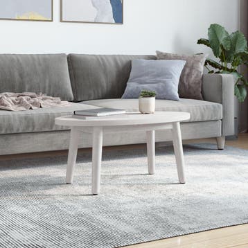 vidaXL Tafelblad ovaal 70x35x2,5 cm massief grenenhout wit, Verzenden, Nieuw