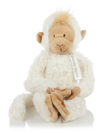 Happy Horse knuffel aap wit 45 cm - van €8,99 voor €6,29, Ophalen of Verzenden, Nieuw