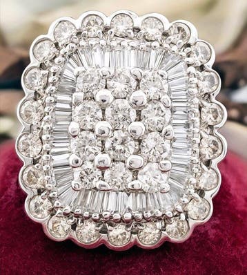 Ring - 18 karaat Witgoud Diamant (Natuurlijk), Nieuw