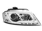 Audi A3 8P 2008-2012 Tube Chrome LED koplamp units, Auto-onderdelen, Verlichting, Verzenden, Nieuw, Audi
