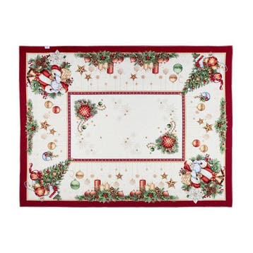 Elegante Centrotavola Natale in tessuto Gobelin - 100% Made, Nieuw