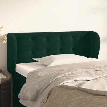 vidaXL Hoofdbord met randen 83x23x78/88 cm fluweel, Huis en Inrichting, Verzenden, Nieuw, Groen, Stof