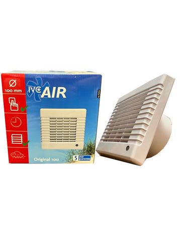 IVC air orignal Badkamerventilator 100mm (Ventilatie), Ophalen of Verzenden, Nieuw