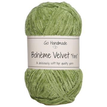 Go Handmade Bohème Velvet Fine - 17616 Peridot Green - Che, Ophalen of Verzenden, Nieuw