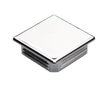 Verchroomd Vierkant Insteekdop - 50x50mm - 4 Stuks - Standaa, Ophalen of Verzenden, Nieuw, Universele onderdelen