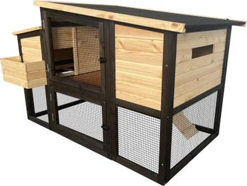 Konijnenhok Woodland Bunny Barn – Houten Buitenhok met Re., Dieren en Toebehoren, Knaagdieren en Konijnen | Hokken en Kooien, Verzenden