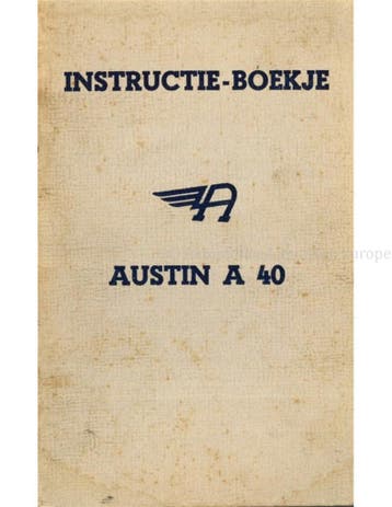 1949 AUSTIN A 40 INSTRUCTIEBOEKJE NEDERLANDS