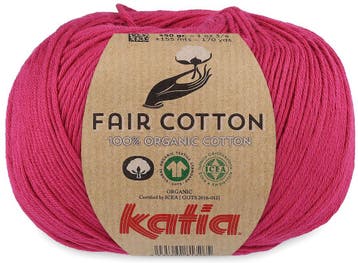 Katia Fair Cotton - 32 framboosrood - Biologisch Katoengar, Ophalen of Verzenden, Nieuw