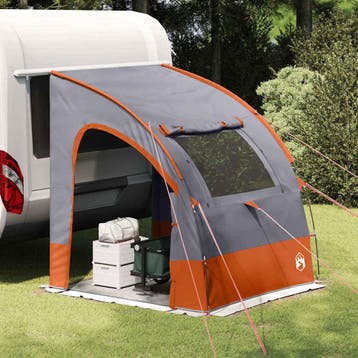 vidaXL Achterkleptent Grijs en Oranje 194 x 180 x 210 cm, Verzenden, Nieuw, Tot en met 2