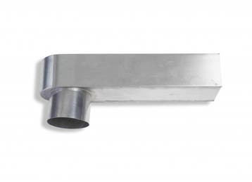 zinken stadsuitloop 60 x 100 mm - uitloop Ø80, Ophalen of Verzenden, Nieuw