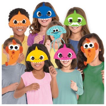 Baby Shark Maskers (8st), Ophalen of Verzenden, Nieuw