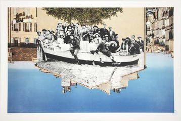 Jr (1983) - Unframed, un Groupe Posant Dans une Barque 1930