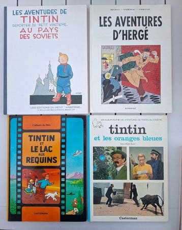 Tintin - 4x C - 4 Album - Eerste druk/herdruk, Nieuw